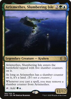 Arixmethes, Slumbering Isle card from Double Masters