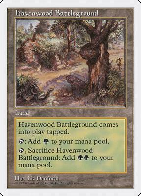 Havenwood Battleground card from Fifth Edition