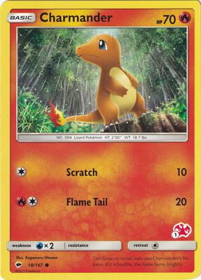 Charmander - 18/147 (#1 Charizard Stamped) card from Battle Academy