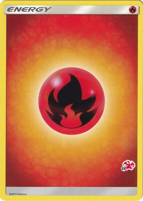 Fire Energy (#22 Charizard Stamped) card from Battle Academy