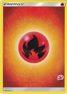 Fire Energy (#24 Charizard Stamped) card from Battle Academy
