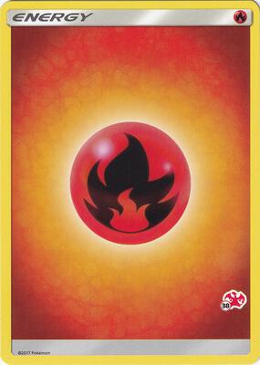 Fire Energy (#38 Charizard Stamped) card from Battle Academy