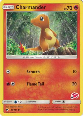 Charmander - 18/147 (#42 Charizard Stamped) card from Battle Academy