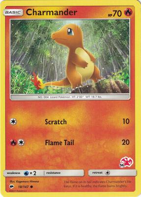 Charmander - 18/147 (#56 Charizard Stamped) card from Battle Academy