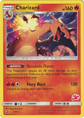 Charizard - 3/70 (#39 Charizard Stamped) card from Battle Academy