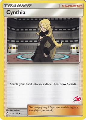 Cynthia - 119/156 (#21 Charizard Stamped) card from Battle Academy