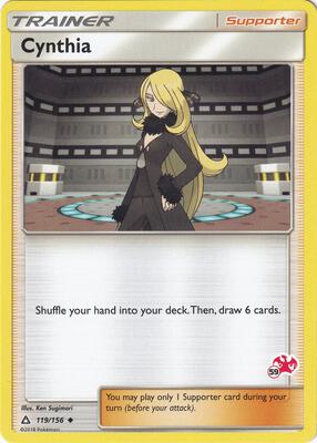 Cynthia - 119/156 (#59 Charizard Stamped) card from Battle Academy