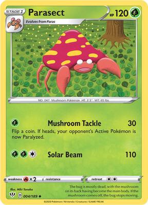 Parasect card from SWSH03: Darkness Ablaze