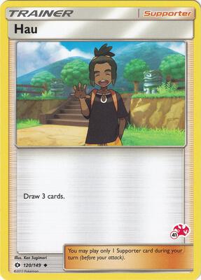 Hau - 120/149 (#41 Charizard Stamped) card from Battle Academy