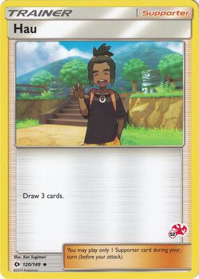 Hau - 120/149 (#52 Charizard Stamped) card from Battle Academy