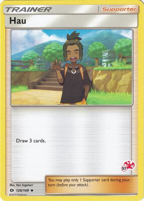Hau - 120/149 (#57 Charizard Stamped) card from Battle Academy
