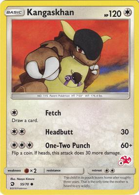 Kangaskhan - 55/70 (#4 Charizard Stamped) card from Battle Academy