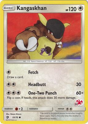 Kangaskhan - 55/70 (#53 Charizard Stamped) card from Battle Academy
