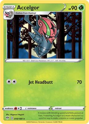 Accelgor card from SWSH03: Darkness Ablaze
