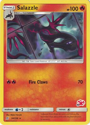 Salazzle - 34/236 (#49 Charizard Stamped) card from Battle Academy