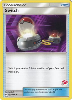 Switch - 132/149 (#40 Charizard Stamped) card from Battle Academy