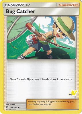 Bug Catcher - 189/236 (#46 Pikachu Stamped) card from Battle Academy