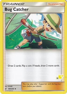 Bug Catcher - 189/236 (#51 Pikachu Stamped) card from Battle Academy