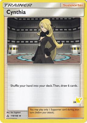 Cynthia - 119/156 (#24 Pikachu Stamped) card from Battle Academy