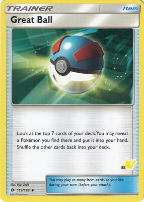 Great Ball - 119/149 (#38 Pikachu Stamped) card from Battle Academy
