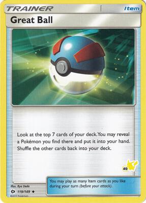 Great Ball - 119/149 (#49 Pikachu Stamped) card from Battle Academy