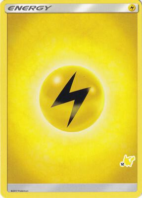 Lightning Energy (#12 Pikachu Stamped) card from Battle Academy