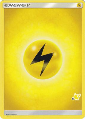 Lightning Energy (#22 Pikachu Stamped) card from Battle Academy