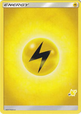Lightning Energy (#27 Pikachu Stamped) card from Battle Academy
