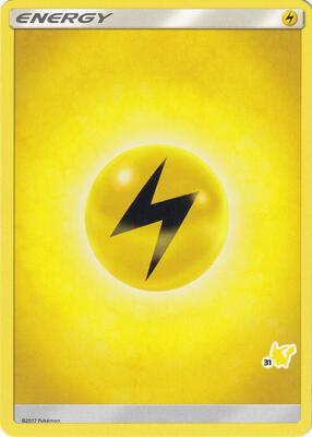 Lightning Energy (#31 Pikachu Stamped) card from Battle Academy