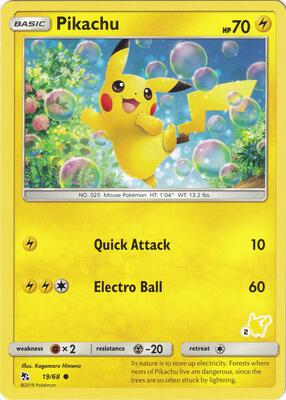 Pikachu - 19/68 (#2 Pikachu Stamped) card from Battle Academy