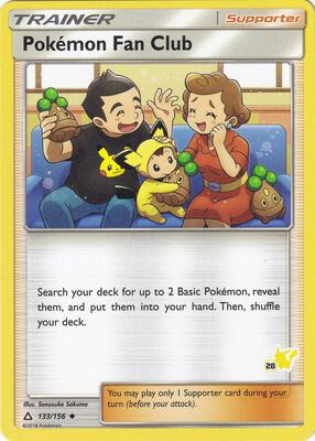 Pokemon Fan Club - 133/156 (#28 Pikachu Stamped) card from Battle Academy