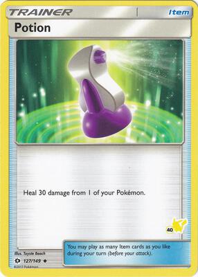 Potion - 127/149 (#40 Pikachu Stamped) card from Battle Academy