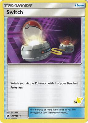 Switch - 132/149 (#36 Pikachu Stamped) card from Battle Academy