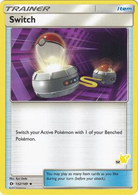 Switch - 132/149 (#52 Pikachu Stamped) card from Battle Academy