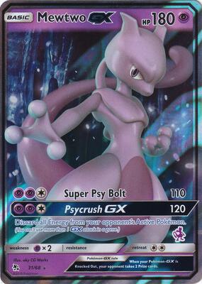 Mewtwo GX - 31/68 (Mewtwo Stamped) card from Battle Academy