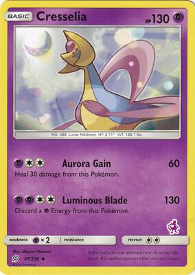 Cresselia - 87/236 (Mewtwo Stamped) card from Battle Academy