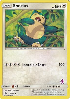 Snorlax - 50/68 (Mewtwo Stamped) card from Battle Academy
