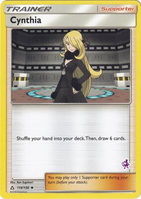 Cynthia - 119/156 (Mewtwo Stamped) card from Battle Academy