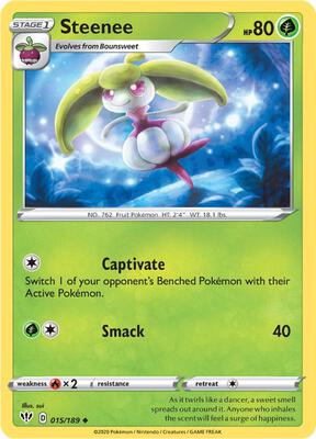 Steenee card from SWSH03: Darkness Ablaze