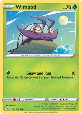 Wimpod card from SWSH03: Darkness Ablaze