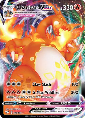 Charizard VMAX card from SWSH03: Darkness Ablaze