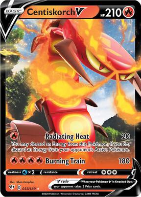 Centiskorch V card from SWSH03: Darkness Ablaze