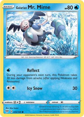 Galarian Mr. Mime card from SWSH03: Darkness Ablaze