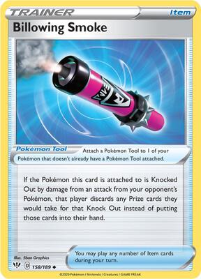 Billowing Smoke card from SWSH03: Darkness Ablaze