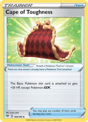 Cape of Toughness card from SWSH03: Darkness Ablaze