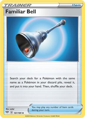 Familiar Bell card from SWSH03: Darkness Ablaze