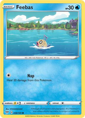 Feebas card from SWSH03: Darkness Ablaze