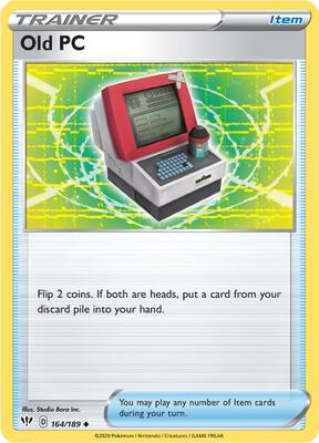 Old PC card from SWSH03: Darkness Ablaze