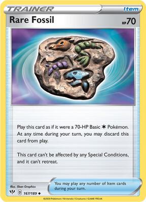 Rare Fossil card from SWSH03: Darkness Ablaze