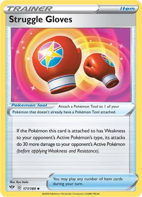 Struggle Gloves card from SWSH03: Darkness Ablaze